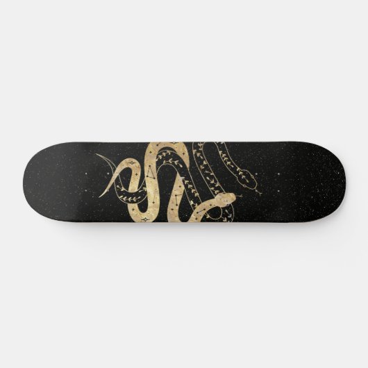 Fantasy Gold en Black Mystical Snakes Persoonlijk Skateboard (Horizontaal)