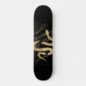 Fantasy Gold en Black Mystical Snakes Persoonlijk Skateboard (Voorkant)