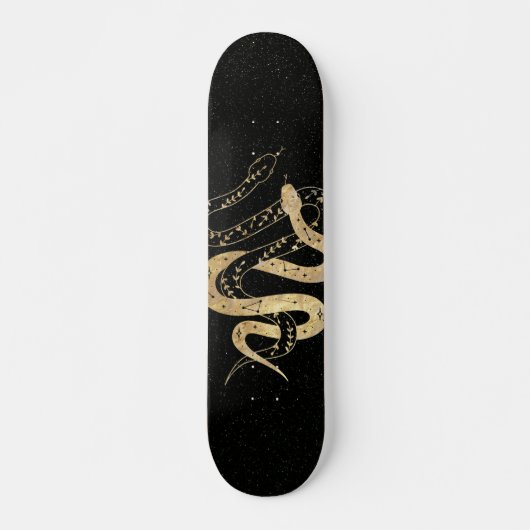 Fantasy Gold en Black Mystical Snakes Persoonlijk Skateboard (Voorkant)