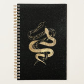 Fantasy Gold en Black Mystical Snakes Planner (Voorkant)