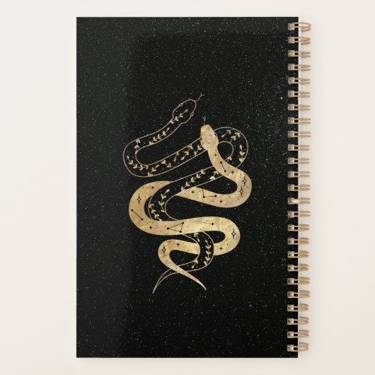 Fantasy Gold en Black Mystical Snakes Planner (Achterkant)