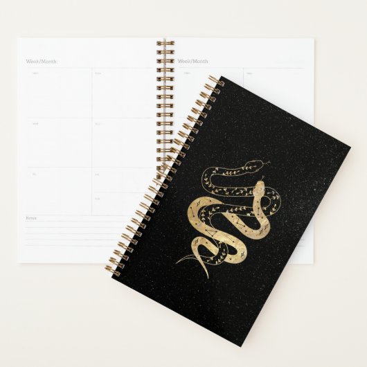 Fantasy Gold en Black Mystical Snakes Planner (Display)