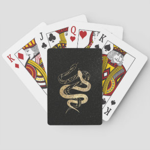 Fantasy Gold en Black Mystical Snakes Pokerkaarten