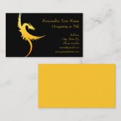 Fantasy Golden Flying Dragon Visitekaartje (Voorkant / Achterkant)