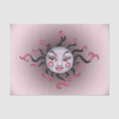Fantasy Gothic Black Pink Sun Goddess Face Tissuepapier (Voorkant)
