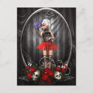 Fantasy gothic Doll Girl briefkaart