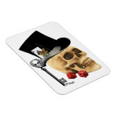 Fantasy Gothic gambler skull-tattoo Magneet (Rechterzijde)