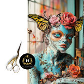 Fantasy Gothic Gargoyle Butterfly Wings Decoupage Tissuepapier