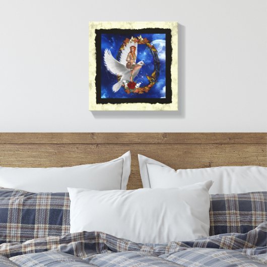 Fantasy Gothic Nymph op Dove Canvas Afdruk (Insitu (Slaapkamer))