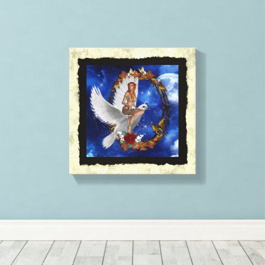 Fantasy Gothic Nymph op Dove Canvas Afdruk (Insitu (Houten vloer))