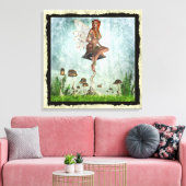 Fantasy Gothic Toadstool Faerie 1 Canvas Afdruk (Insitu (Woonkamer))