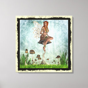 Fantasy Gothic Toadstool Faerie 1 Canvas Afdruk