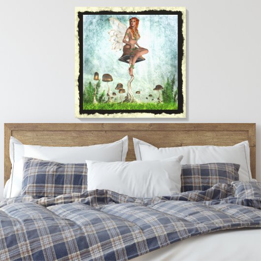 Fantasy Gothic Toadstool Faerie 1 Canvas Afdruk (Insitu (Slaapkamer))