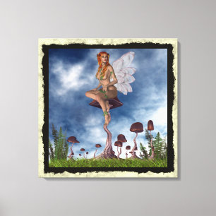 Fantasy Gothic Toadstool Faerie 2 Canvas Afdruk