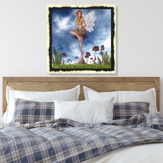Fantasy Gothic Toadstool Faerie 2 Canvas Afdruk (Insitu (Slaapkamer))