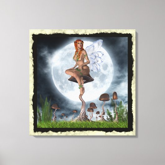 Fantasy Gothic Toadstool Faerie 3 Canvas Afdruk (Voorkant)