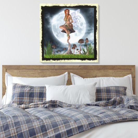 Fantasy Gothic Toadstool Faerie 3 Canvas Afdruk (Insitu (Slaapkamer))