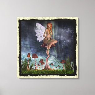 Fantasy Gothic Toadstool Faerie 4 Canvas Afdruk