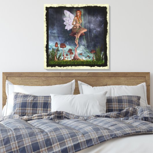 Fantasy Gothic Toadstool Faerie 4 Canvas Afdruk (Insitu (Slaapkamer))