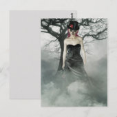 Fantasy gothic vrouw briefkaart (Voorkant / Achterkant)