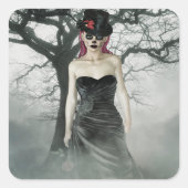 Fantasy gothic vrouw stickers (Voorkant)