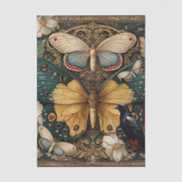 Fantasy Gotische Tuin Collage Decoupage Mot Tissuepapier