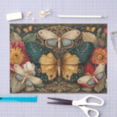 Fantasy Gotische Tuin Collage Decoupage Vlindermot Tissuepapier (Craft)