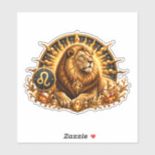Fantasy Gouden Sterrenbeeld Leeuw Sticker (Vel)