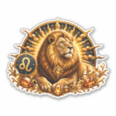 Fantasy Gouden Sterrenbeeld Leeuw Sticker (Voorkant)