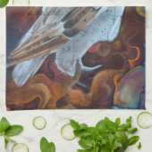 Fantasy Graffiti Snowy Owl Theedoek (Gevouwen)