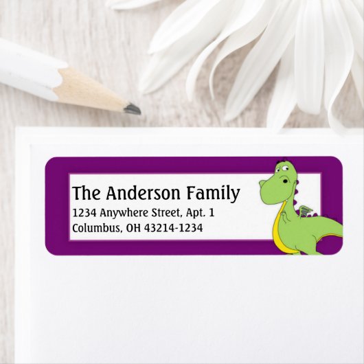 Fantasy Green Dragon Return Address Labels d2 (Insitu)