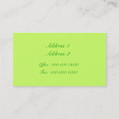 Fantasy Green Visitekaartje (Achterkant)