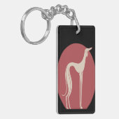 Fantasy Greyhound 1928 voor hondenliefhebbers Sleutelhanger (Voorkant Links)