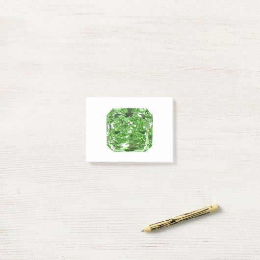 Fantasy groene diamant post-it® notes (Op bureau)
