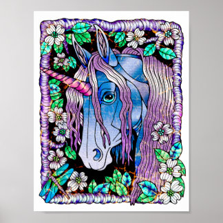 Fantasy Grunge Forest Union Color Art Poster