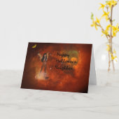 Fantasy Halloween Kaart voor buurman (Gele Bloem)