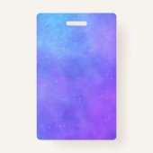 Fantasy Halve Maan met Gezichtsdecoraties Paarse Badge (Achterkant)