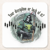 Fantasy handelsontwerp | Grim Reaper |  motivatie Kartonnen Onderzetters (Voorkant)