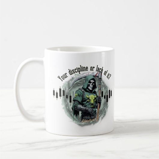 Fantasy handelsontwerp | Grim Reaper |  motivatie Koffiemok (Links)