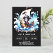 Fantasy Happy Pirate Verjaardag Kaart (Staand voorkant)