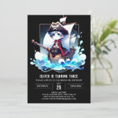 Fantasy Happy Pirate Verjaardag Kaart (Staand voorkant)