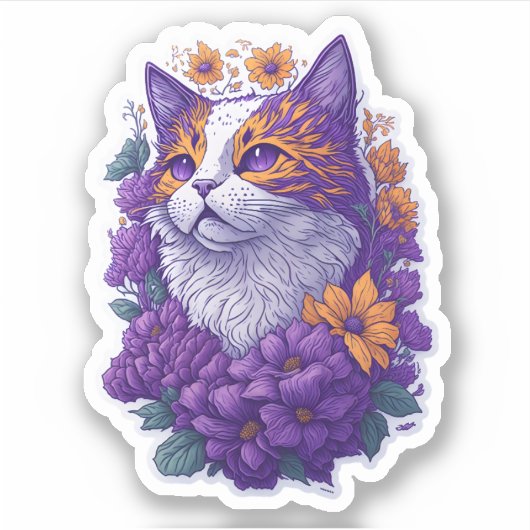 Fantasy harige vrienden: Studio Ghibli stijl Sticker (Voorkant)