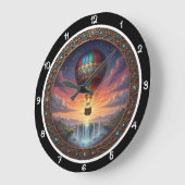 Fantasy Heet Luchtballon Waterval Grote Klok (Hoek)
