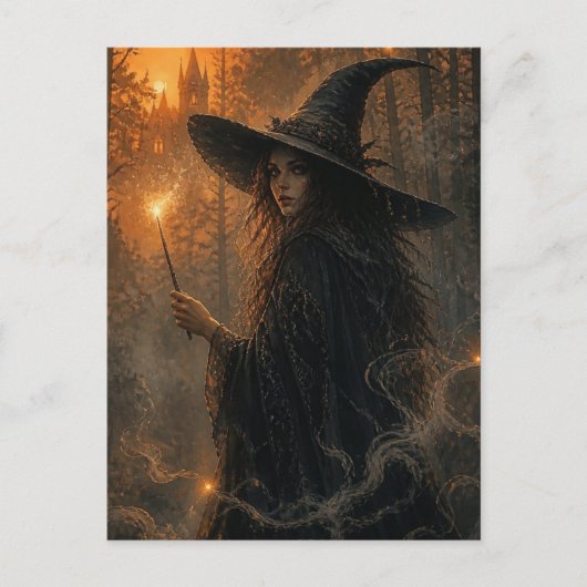 Fantasy Heks Briefkaart (Voorkant)