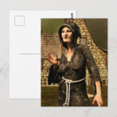 Fantasy Heks Middeleeuws Dorp Halloween Briefkaart (Voorkant / Achterkant)