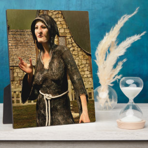 Fantasy Heks Middeleeuws Dorp Halloween Fotoplaat