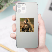 Fantasy Heks Middeleeuws Dorp Halloween Sticker (Telefoon)