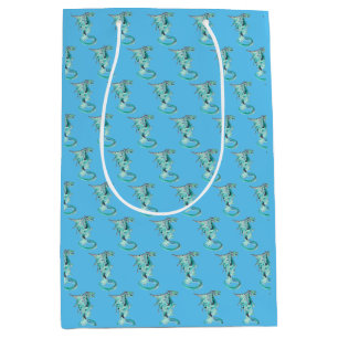 Fantasy Hemelblauwe Draak Hemelblauw Mythisch Weze Medium Cadeauzakje