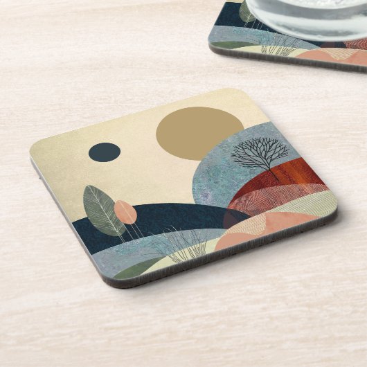 Fantasy Hills Landschap Bier Onderzetter (Linkerzijde)