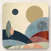 Fantasy Hills Landschap Bier Onderzetter (Voorkant)